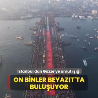 stanbul'dan Gazze'ye umut ! On binler bu akam Beyazt'ta buluacak