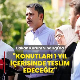 Bakan Kurum Sndrg'da: Konutlar 1 yl ierisinde teslim edeceiz