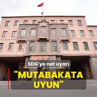 MSB kaynaklarndan terr rgt SDG'ye net uyar: Mutabakata uyun