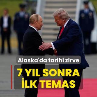 Tarihi Alaska zirvesi balad! Trump ve Putin 7 yl sonra bir araya geldi