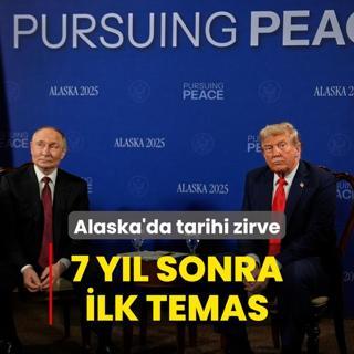 Tarihi Alaska zirvesi balad! Trump ve Putin 7 yl sonra bir araya geldi