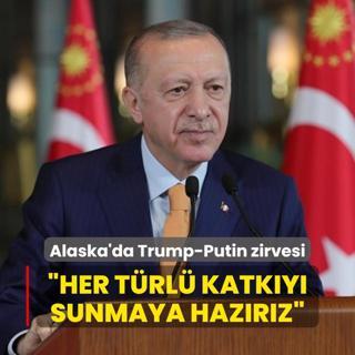 Alaska'da Trump-Putin zirvesi! Bakan Erdoan: Trkiye barn tesisi iin her trl katky salamaya hazrdr
