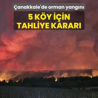 anakkale'de orman yangn! 5 ky iin tahliye karar
