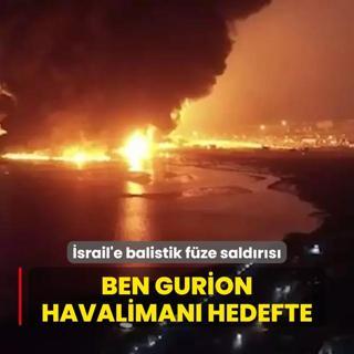 srail'e balistik fze saldrs: Ben Gurion Havaliman hedef alnd