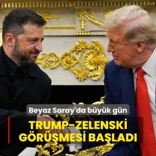 Beyaz Saray'da byk gn... Trump-Zelenski grmesi balad