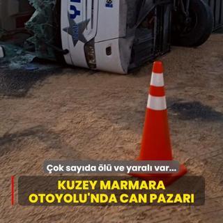 Kuzey Marmara'da feci kaza! 3 l, 20 yaral