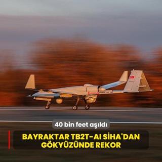 Bayraktar TB2T-AI SHA'dan gkyznde rekor: 40 bin feet ald