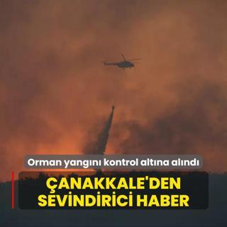 anakkale'den sevindirici haber! Orman yangn kontrol altna alnd