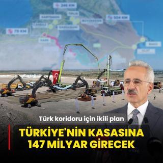 Trk koridoru iin ikili plan! Trkiye'nin kasasna 147 milyar girecek