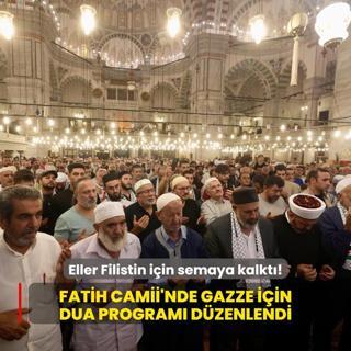 Eller Filistin iin semaya kalkt! Yzlerce vicdan sahibi, Fatih Camii'nde bir araya geldi