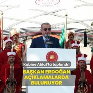 #CANLI Kabine Ahlat'ta topland! Bakan Erdoan nemli aklamalarda bulunuyor