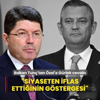 Bakan Tun'tan zel'e Grlek cevab: Siyaseten iflas ettiinin ak gstergesi