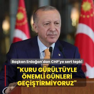 Bakan Erdoan'dan muhalefete sert tepki: Kuru grltyle nemli gnleri geitirmiyoruz