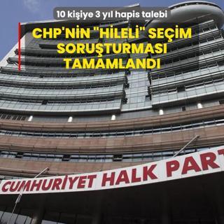 CHP'nin hileli seim soruturmas tamamland: 10 kiiye 3 yl hapis talebi