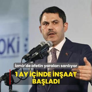 zmir'de afetin yaralar sarlyor! Bakan Kurum: En ge yl iinde yuvalarmz teslim edeceiz