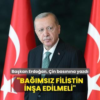 Bakan Erdoan, in gazetesine yazd: Tam bamsz Filistin Devleti ina edilmeli