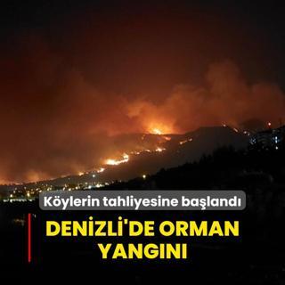 Denizli'de orman yangn... Kylerin tahliyesine baland