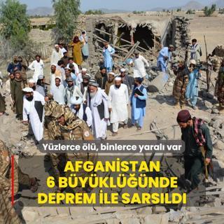 Afganistan 6 byklnde deprem ile sarsld: Yzlerce l, binlerce yaral var