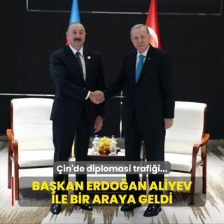 in'de diplomasi trafii... Bakan Erdoan, Aliyev ve Painyan ile grt