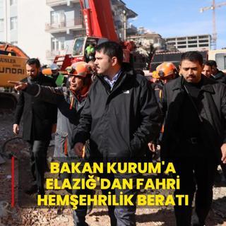 Bakan Kurum'a Elaz'dan fahri hemehrilik berat