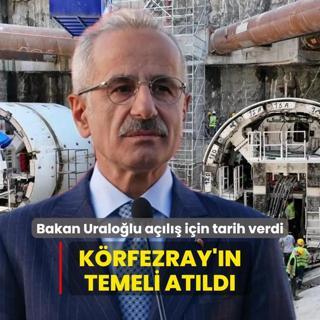 Krfezray'n temeli atld... Bakan Uralolu al iin tarih verdi