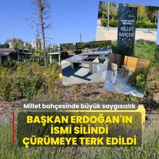 Millet bahesinde byk saygszlk! Bakan Erdoan'n ismi silindi, rmeye terk edildi