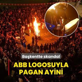 Bakentte skandal... ABB logosuyla pagan ayini