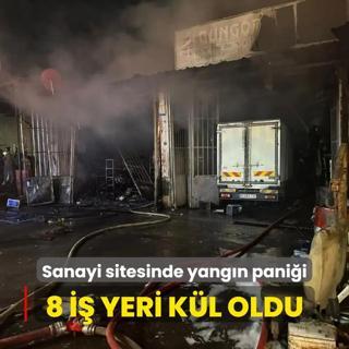 zmir'de sanayi sitesinde yangn panii: yerleri kl oldu