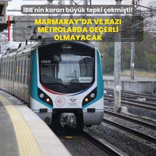 BB'nin karar byk tepki ekmiti! Toplu ulam zamm 'U' logolu metrolar ve Marmaray'da olmayacak