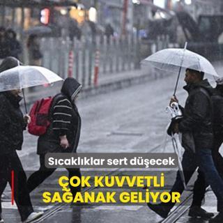 Scaklklar sert decek! ok kuvvetli saanak geliyor