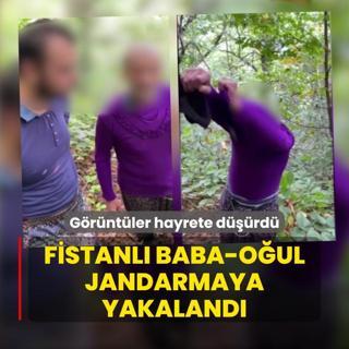 Fistanl baba-oul jandarmaya yakaland! Grntler hayrete drd