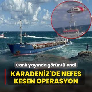 Karadeniz'de nefes kesen kurtarma operasyonu! 81 metrelik dev karaya oturdu