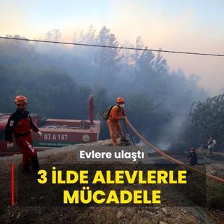 3 ilde alevlerle mcadele: Evlere ulat