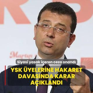mamolu'nun YSK yelerine hakaret davasnda karar akland: Siyasi yasak ieren ceza onand