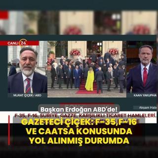 Bakan Erdoan ABD'de Gazeteci iek: F-35,f-16 VE CAATSA konusunda yol alnm durumda