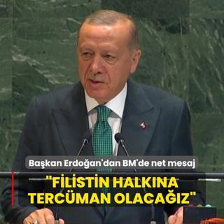 Bakan Erdoan'dan BM'de net mesaj: Filistin halkna tercman olacaz