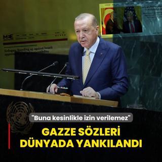 Bakan Erdoan'n Gazze szleri dnyada yankland: Buna kesinlikle izin verilemez