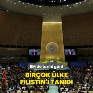 BM'de tarihi gn! Birok lke Filistin'i tand