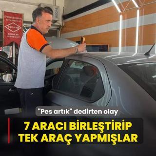Pes artk dedirten olay! 7 arac birletirip tek ara yapmlar