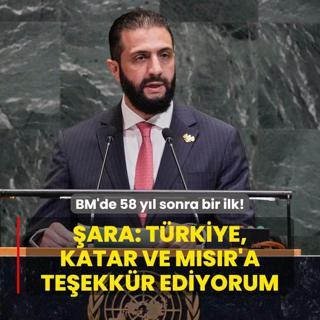 BM'de 58 yl sonra bir ilk!  Suriye Cumhurbakan ara:  Trkiye, Katar ve Msr'a teekkr ediyorum