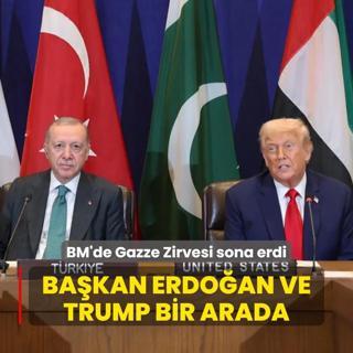 BM'de Gazze Zirvesi sona erdi! Bakan Erdoan ve Trump bir arada