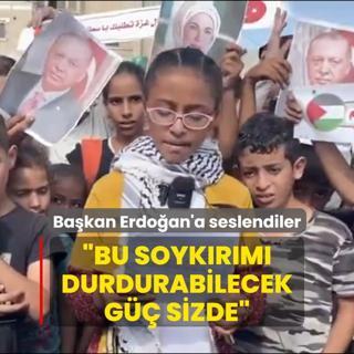 Gazzeli ocuklardan Bakan Erdoan'a mektup!  Bu soykrm durdurabilecek g sizde