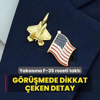Erdoan-Trump grmesinde dikkat eken detay... Yakasna F-35 rozeti takt