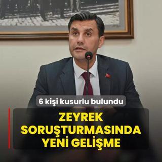 Zeyrek soruturmasnda yeni gelime! 6 kii kusurlu bulundu