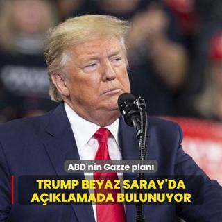 ABD'nin Gazze plan... Trump Beyaz Saray'da aklamada bulunuyor