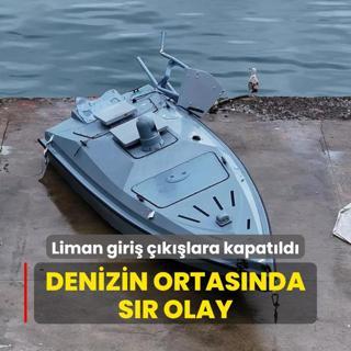 Denizin ortasnda sr olay! Liman giri klara kapatld