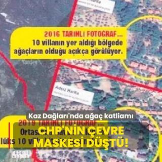 CHP'nin evre maskesi dt! Kaz Dalar'nda aa katliam