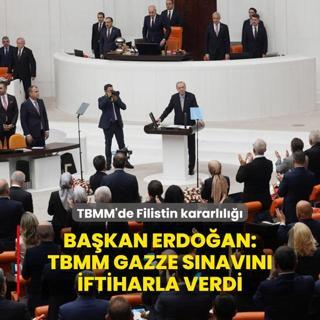 TBMM'de Filistin kararll... Bakan Erdoan: TBMM Gazze snavn iftiharla verdi