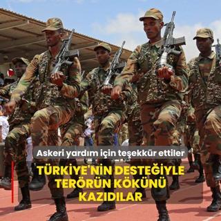 Askeri destek iin teekkr ettiler: Trkiye'nin desteiyle terrn kkn kazdlar