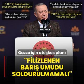 Gazze iin atekes plan! Bakan Erdoan: Filizlenen bar umutlarnn solmasna msaade edilmemelidir